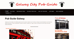 Desktop Screenshot of galwaycitypubguide.com